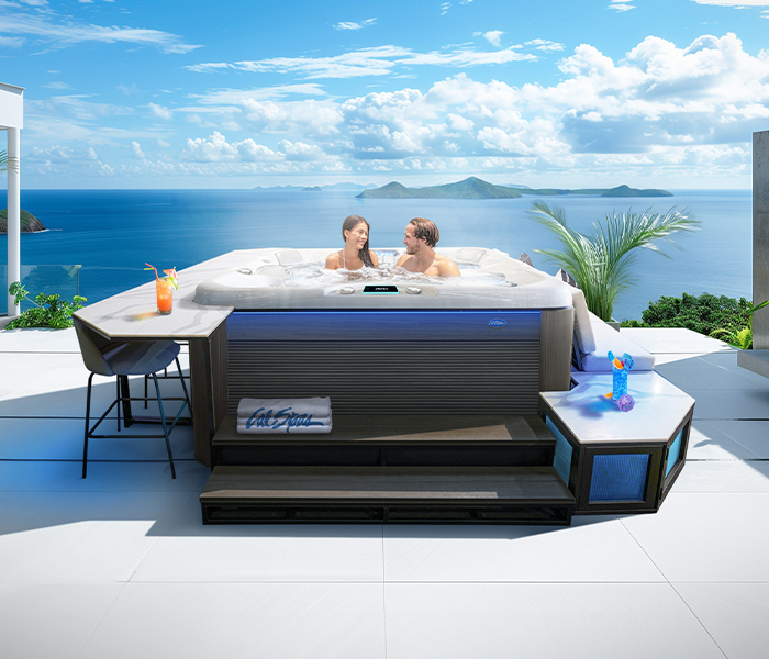 Calspas hot tub being used in a family setting - San Francisco